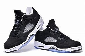 Image result for Black and White Jordan 5s