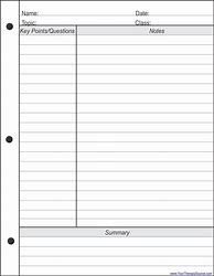 Image result for Research Note Taking Template