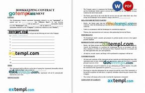 Image result for Bookkeeping Service Agreement Template