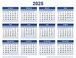 Image result for 2025 Yearly Calendar Printable