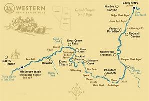 Image result for Colorado River Map Grand Canyon
