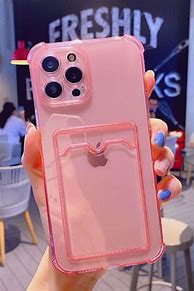 Image result for Pink iPhone Case with Card Storage
