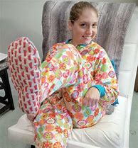 Image result for Girl Wearing Footie Pajamas