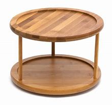 Image result for 2 Tier Wooden Lazy Susan