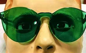 Image result for Green Lens Eyeglasses