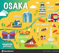 Image result for Osaka Map for Tourist