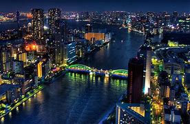Image result for Japan Night Sea and City
