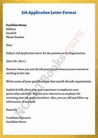 Image result for Job Application Letter Template