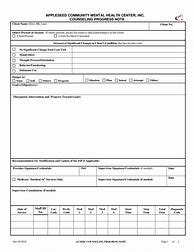 Image result for Counseling Case Notes Template
