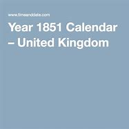 Image result for 1851 Calendar