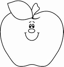 Image result for Cartoon Picture of Apple Black and White