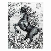 Image result for Black Unicorn Drawing