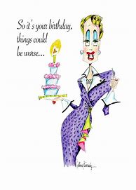 Image result for Humorous Birthday Cartoons for Women