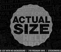 Image result for Actual Size Sticker