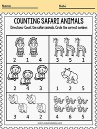 Image result for How Many Animals Worksheet