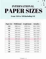 Image result for Paper Sizes Inches