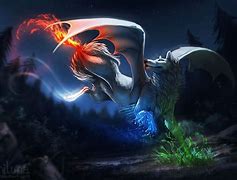 Image result for Galaxy Cute Anime Wolf with Wings