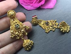 Image result for Thai Earrings 24K Gold