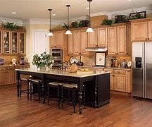 Image result for Maple Kitchen Cabinets with Wood Floors