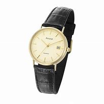 Image result for Leather Strap Gold Face Watch