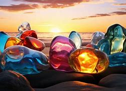 Image result for Carribbian Blue Glass Pebbles