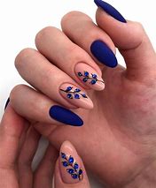 Image result for Royal Blue Matte Manicure