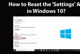 Image result for Reset App in Windows 10