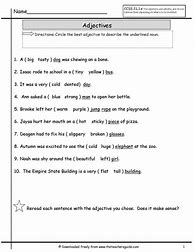Image result for Adjectives Grade 4