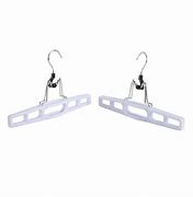 Image result for White Plastic Clamp Pants Hangers