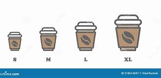 Image result for Small Medium and Large Cup Cartoon