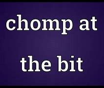 Image result for Chomping at the Bit Meaning
