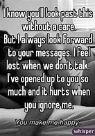 Image result for Ignoring Me Hurts