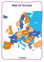 Image result for Kids Map of Europe with Cities