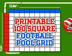 Image result for 100 Square Football Pool Grid