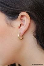 Image result for Simple Gold Hoop Earrings