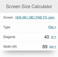 Image result for Screen Size Calculator