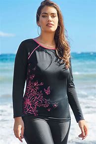 Image result for Long Sleeve Swimsuit Plus Size
