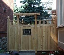 Image result for Pre-Made Wood Fence Gate