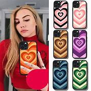 Image result for Silver Metallic Heart Case iPhone