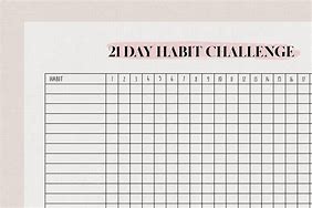 Image result for 21 Days Challenge Chart