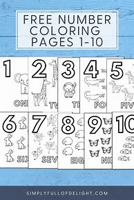 Image result for Numbers to Colour 1 10