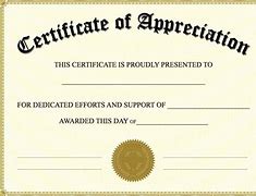 Image result for Certificate of Appreciation Doc