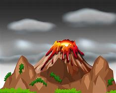 Image result for Active Volcano Cartoon
