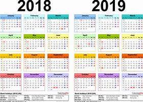 Image result for Printable Calendar 2018 2019