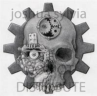 Image result for Mechanical Skull Drawings