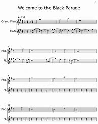 Image result for Welcome to the Black Parade Piano Notes Numbers