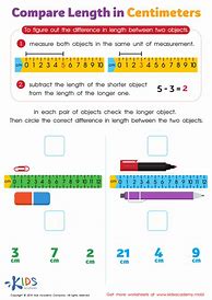 Image result for Compare Inches and Centimeters Worksheet