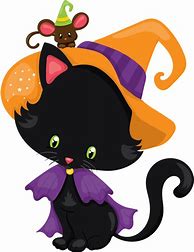 Image result for Halloween Black Cat Costume Clip Art Cartoon