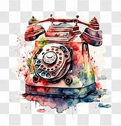 Image result for Telephone Watercolor Old-Fashioned