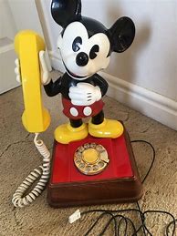 Image result for Vintage Mickey Mouse Rotary Dial Phone